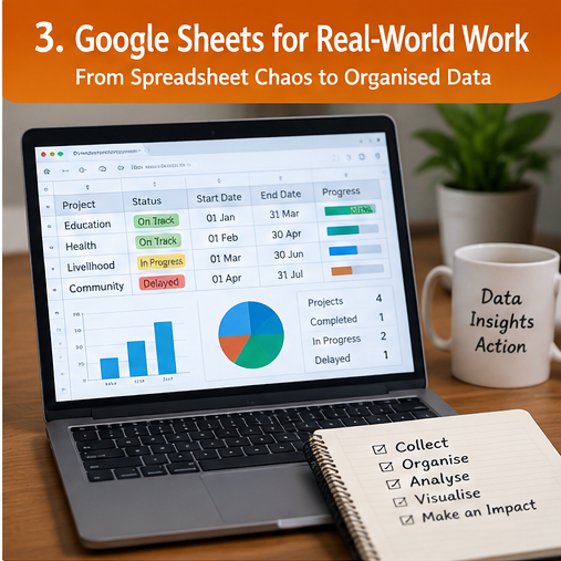 Google Sheets for Real-World Work: From Spreadsheet Chaos to Organised Data & Management Dashboards